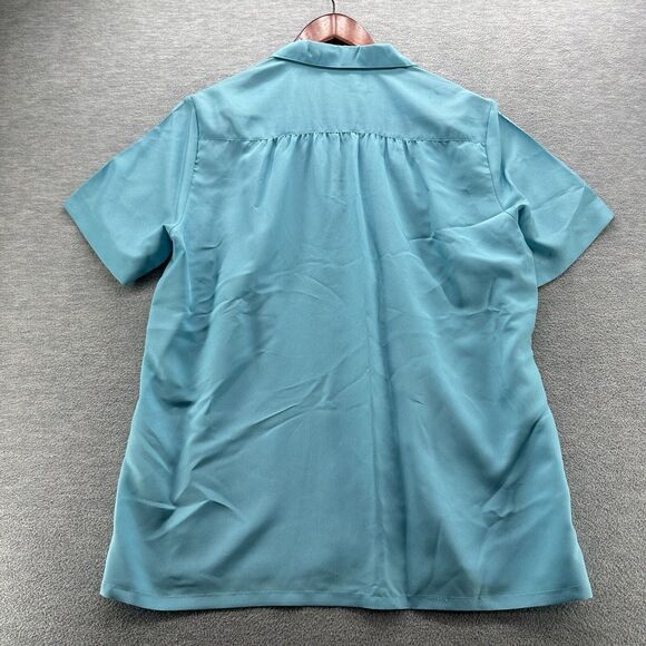 HOOPER ASSOCIATES - Vintage Women's Short Sleeve Button up Blouse Size 14 (A28) - Picture 2 of 6